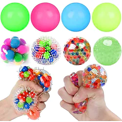3 pcs Glitter Foam Led Colored Bead Grape Vent Ball Antistress Stress Relief Hand Fidget Toy Squishy Stressball For Kid Adult miniinthebox