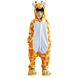 Enfant Pyjama Kigurumi Girafe Combinaison de Pyjamas Flanelle Jaune Cosplay Pour Garçons et filles Pyjamas Animale Dessin animé Fête / Célébration Les costumes Lightinthebox