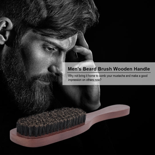 Men's Beard Brush Facial Cleaning Hair Brush Wooden Mustache Comb Male Multifunctional Shaving Brush