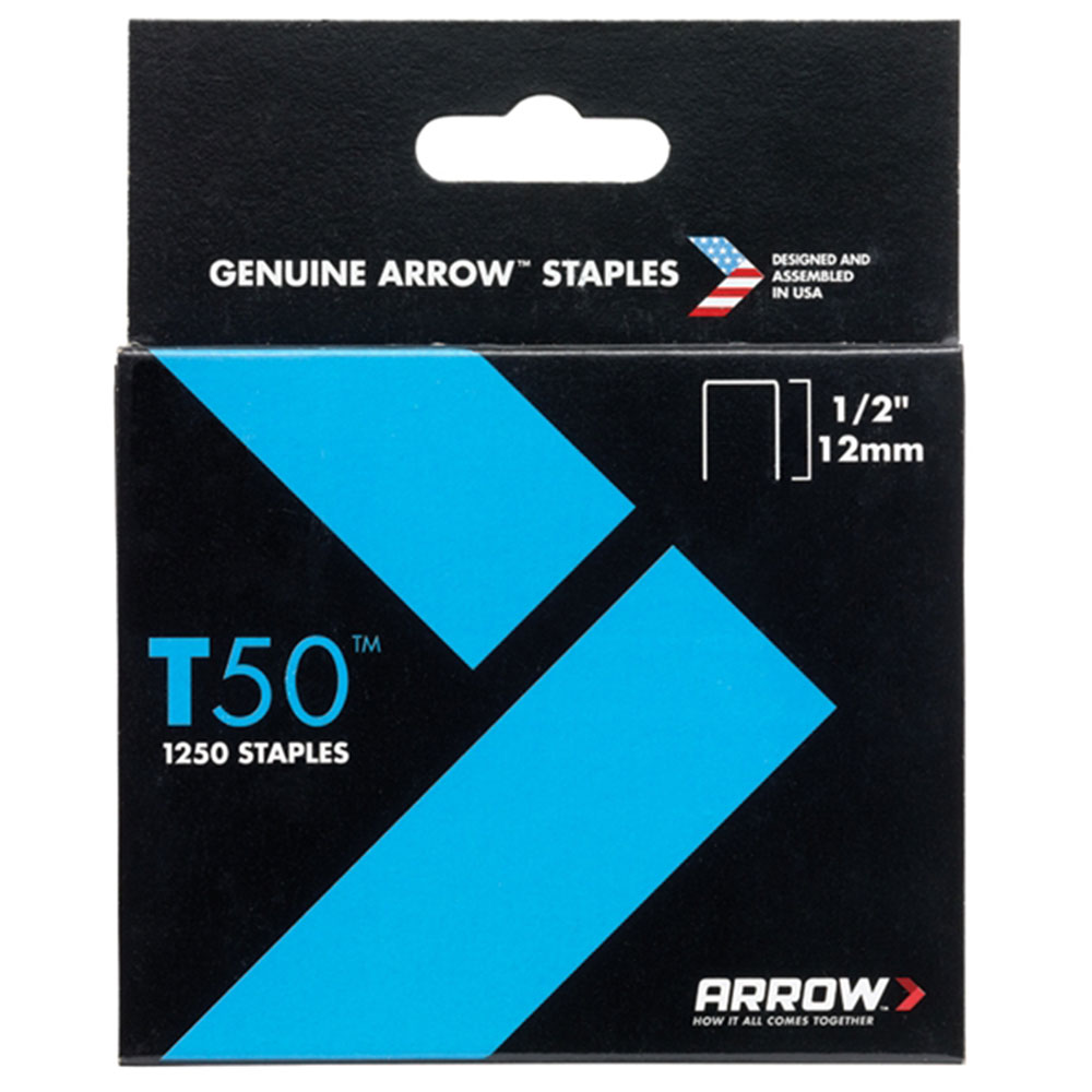 Arrow T50 Staples 12mm (Box 1250)