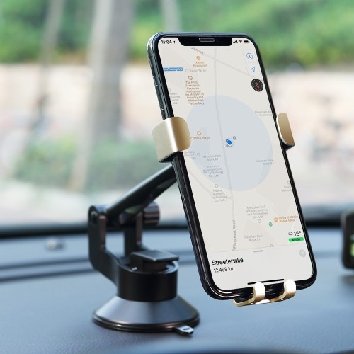 ROCK Gravity Dashborad Car Mount Auto-lock Aluminum Alloy Adjustable Mobile Phone Holder for Car Stand Bracket