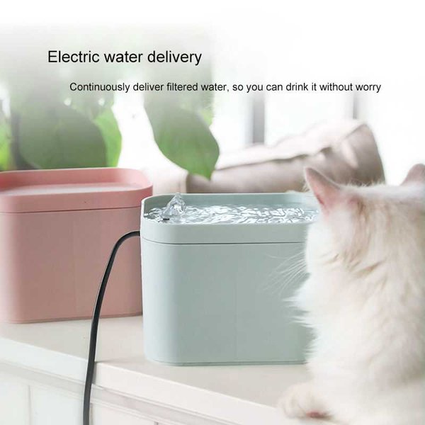 Cat Bowls & Feeders 1.5L Automatic Pet Water Fountain Filter Dispenser Feeder Smart Drinker For Cats Bowl Kitten Puppy Drinking Supplies