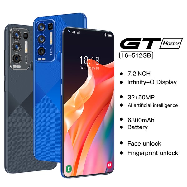 GT NEW Selling Mobilphone 16+512GB Andriod 11.0 Phone MTK6889 10 Core 6800mAh Big Battery 32+64MP Smartphones 4G 5G LTE Unlocked Original
