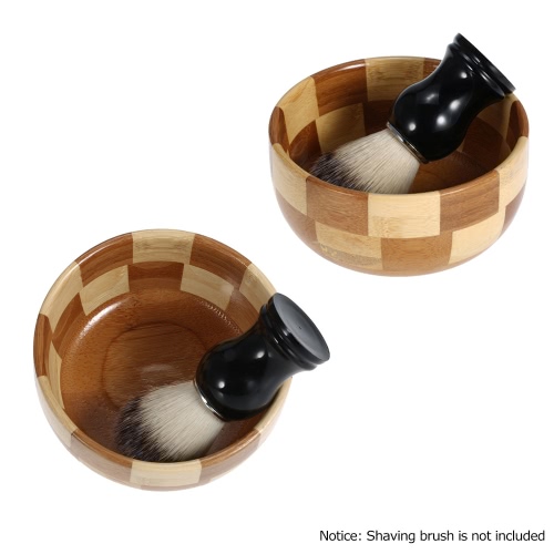 Men's Shaving Bowl Male Soap Cup Bamboo Wet Shaving Mug Bowl Face Cleaning Shaving Mug Tool for Razor Shaving Brush