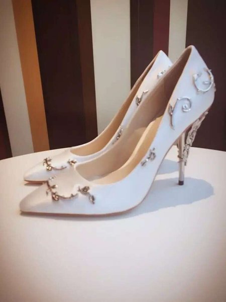 shoe Shaving Finger Sexy Women High Leaping Shoes Metal Glass From Silver Flower Style Elegant Luxury Madam Bombs