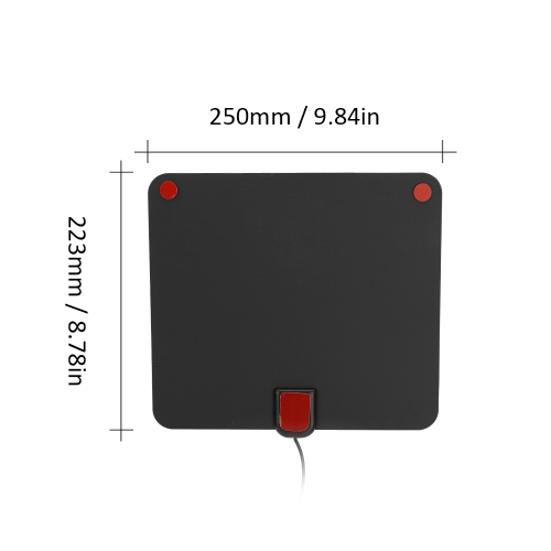 Indoor 6mm Ultra Thin 80 Mile Range Double Amplified Digital TV Antenna with Detachable Signal Amplifier CJH-158A
