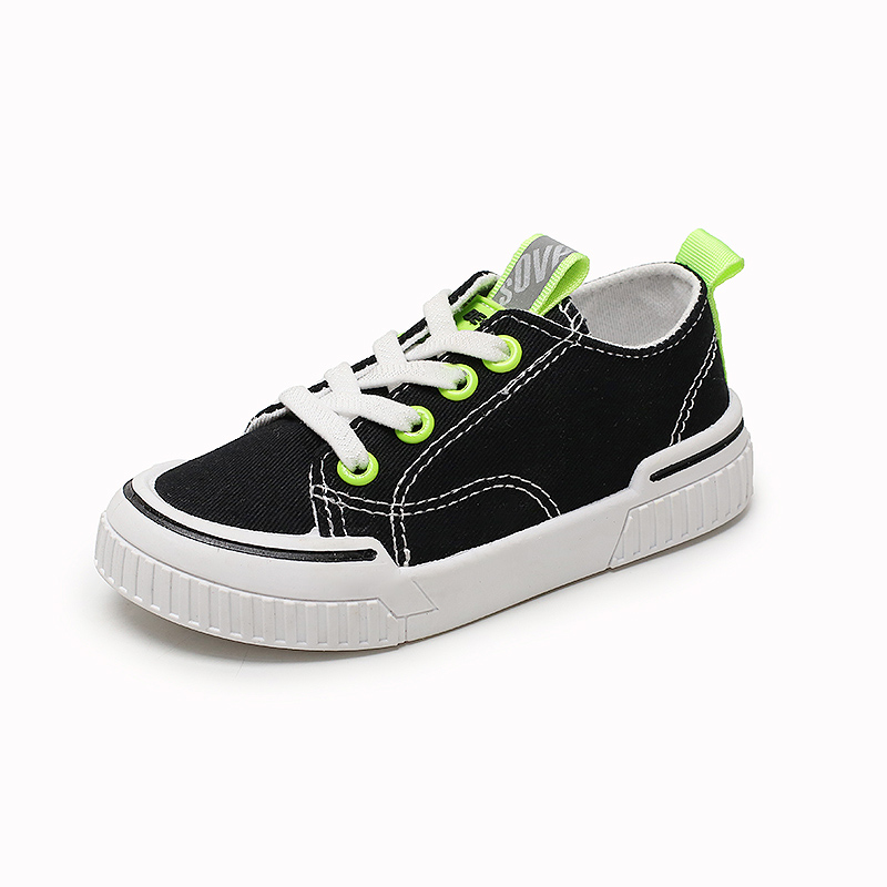 Toddler / Kid Colorblock Tie Canvas Shoes