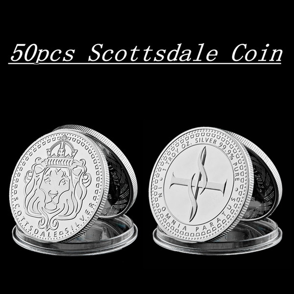 50PCS Scottsdale Mint Craft Omnia Paratus 1 Troy Oz Silver 99.9% USA American Bullion Coin Collection With Hard Acrylic Capsule