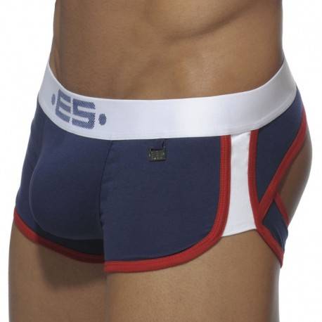 ES Collection Double Side Bottomless Boxer - Navy - White L