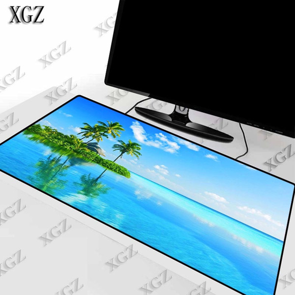 xgz tree, sea, cloud scenery gaming large mousepad gamer big computer mouse mat office desk keyboard pad for csgo dota game