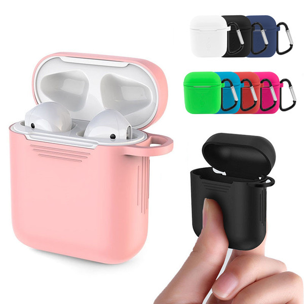 soft silicone case for apple airpods shockproof earphone protective cover for air pods headset cases for iphone 7 8 ultra thin accessories