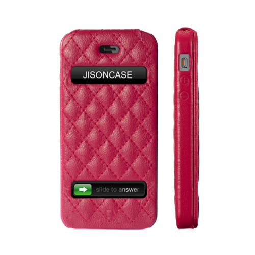 Jisoncase Flip Matelasse Leder Hülle für iPhone 5