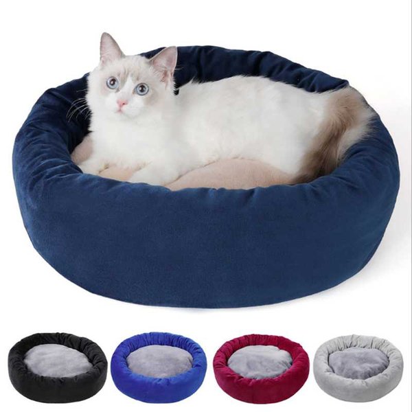 Cat Beds & Furniture Soft Pet Dog Bed Comfortable Round Kennel Washable Cushion Winter Warm Sofa Sell