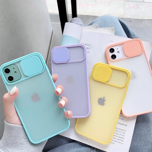 Camera Lens Protection Phone Cases on For iPhone 11 12 Pro Max 8 7 6 6s Plus Xr XsMax X Xs SE2020 12Color Candy Soft Back Cover