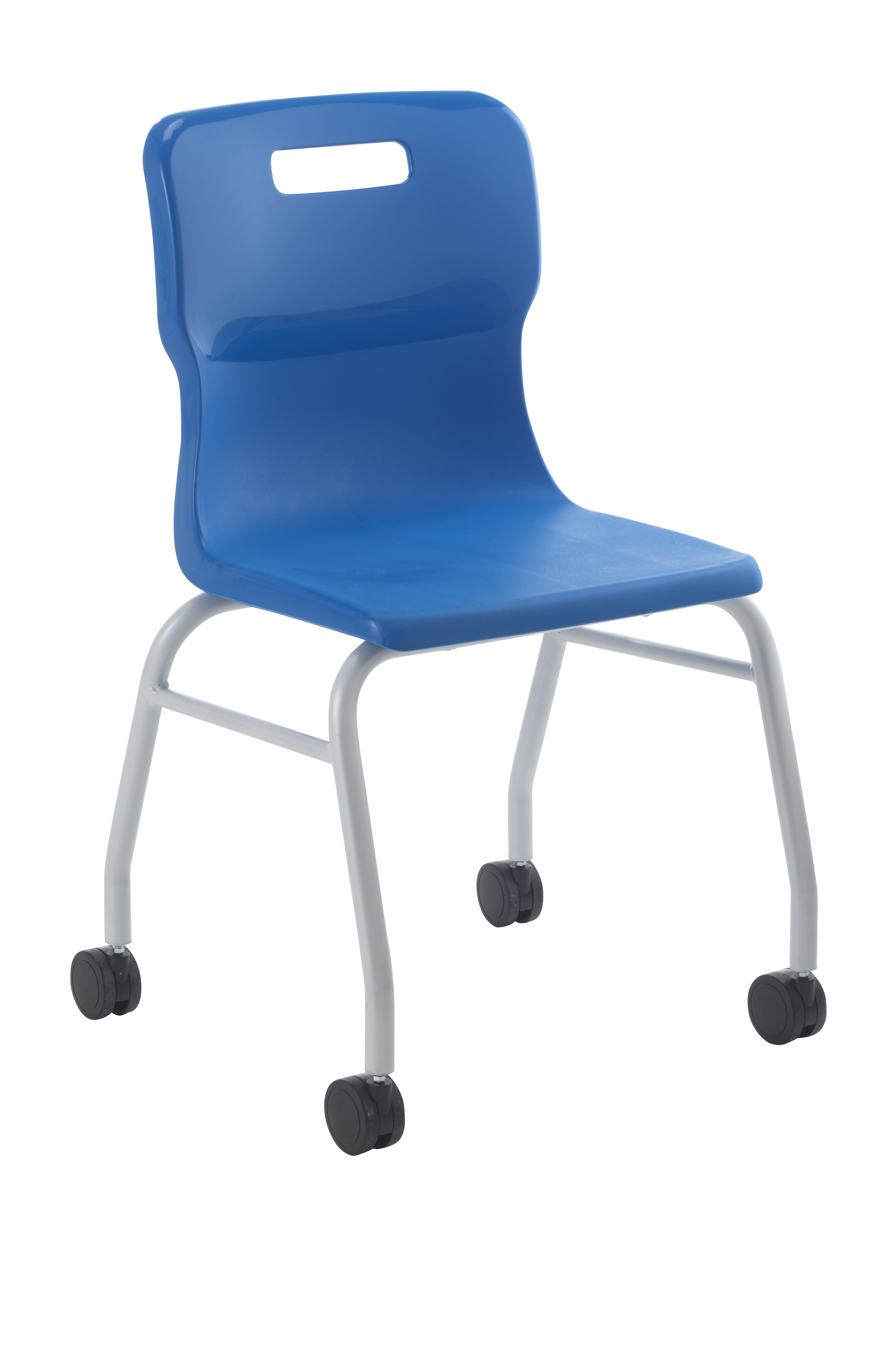 Titan Move 4 Leg Chair With Castors - Blue