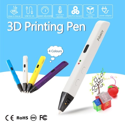 Aibecy RP600A 3D Printing Pen Work With ABS PLA Filament CE & FCC & ROHS & EMC Approved