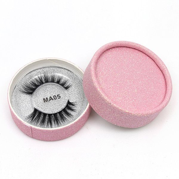 3d lashes silk protein soft natural lifelike false eyelashes with pink box bowknot handmade ma05 ing