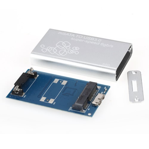 SSD mSATA to USB 3.0 Hard Drive Enclosure Adapter Case Support UASP Super Speed 6Gb/s