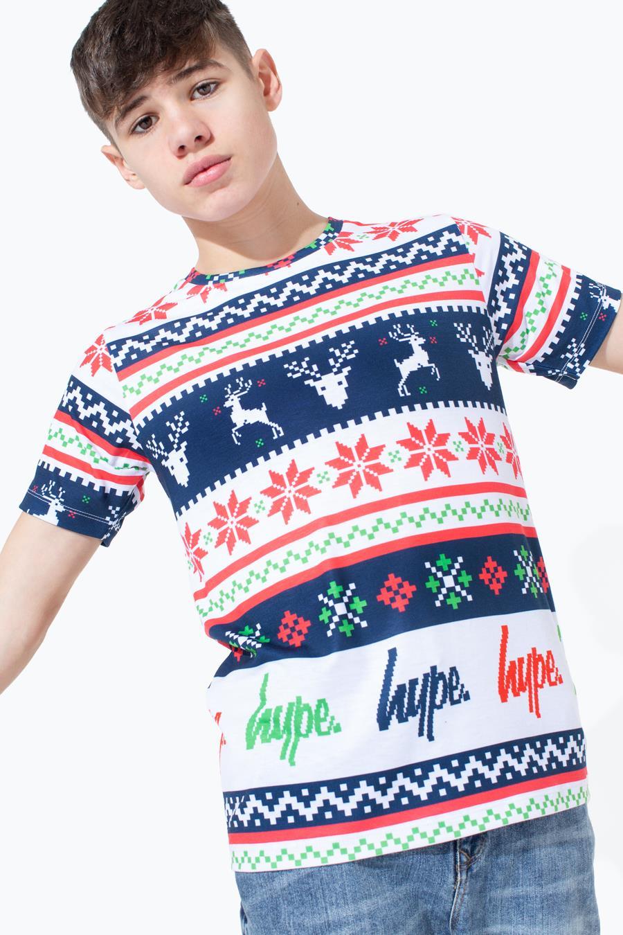 Hype Hypemas Kids Multi T-Shirt | Size 16Y