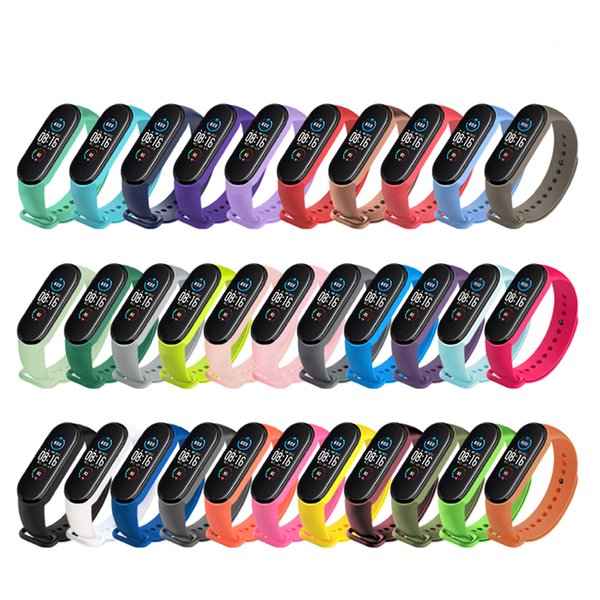 Smart Watch Strap for Xiaomi Mi Band 6 5 4 3 Wristbands Silicone Bracelet Wrist Straps MiBand band6 Smartwatch Accessories the Bands Length adjustable to fit you well A