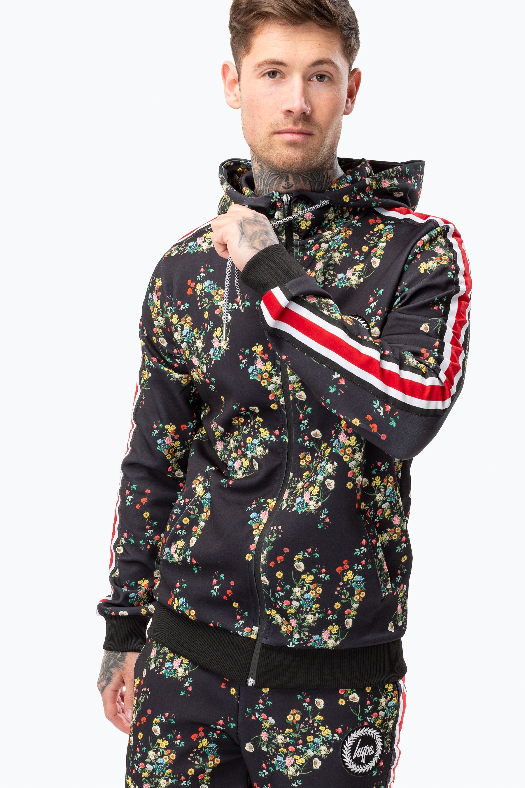 Hype Ditsy Floral Men's Track Hood | Size X-Large