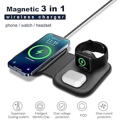3 In 1 Wireless Charger Stand For IPhone 14 13 12 11 XR XS Apple Watch Fast Charging Dock Cable Station for Airpods Pro IWatch 8 Lightinthebox