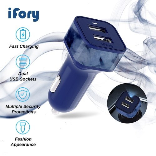 Adaptateur de charge pour voiture iFory Charge rapide 36 W avec deux ports USB