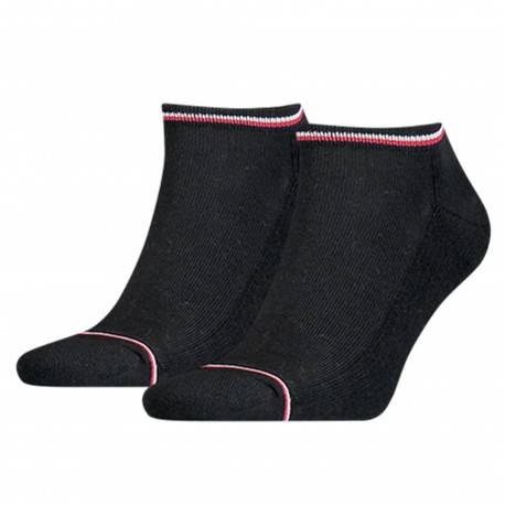 Tommy Hilfiger 2-Pack Iconic Sneaker Socks - Black 39/42