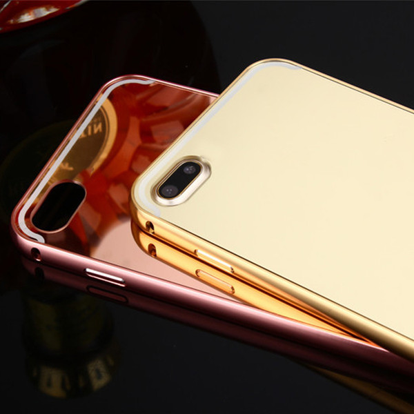 electroplating mirror case for iphone 7 plus 6 5s samsung s7 s6 ultrathin plating back cover 4 colors dhl 100pcs