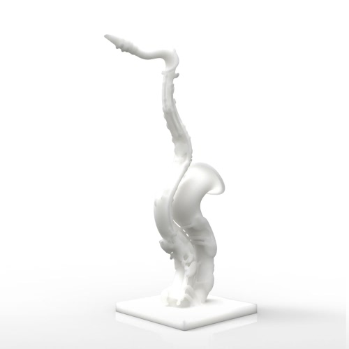Deformed Saxophone Tomfeel 3D Printed Sculpture Home Decoration Exaggerative Model