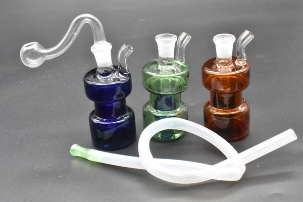 Mini Glass Oil Burner Water Bong for dab rigs tobacco bongs Ash Catcher Hookah Pipe Smoking oil burner water bubbler pipe