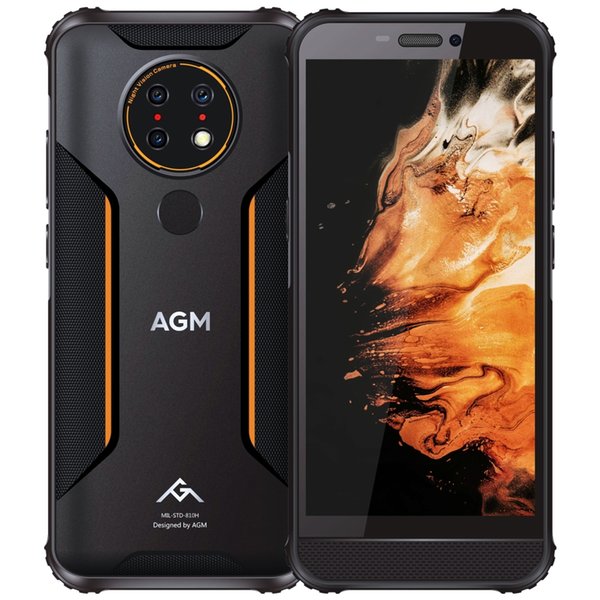 AGM H3 EU Version Rugged Phone, Night Vision Camera, 4GB+64GB Triple Back Cameras, IP68/IP69K/810H Waterproof Dustproof Shockproof, Fingerprint Identification