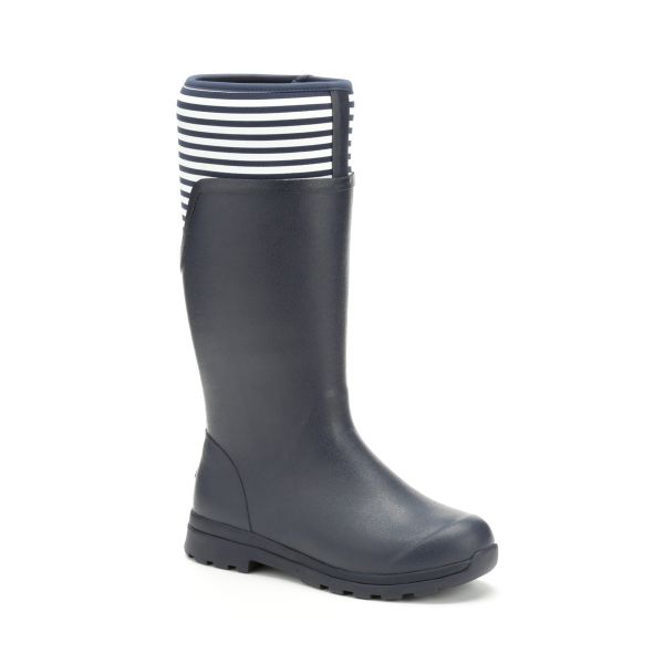Muck Boots - Cambridge Tall (Navy/White Stripes)-5