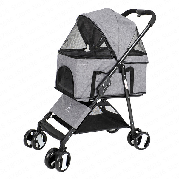 pet stroller lightweight folding can be separated teddy puppy out trolleys cat cart small dog supplies dog accessories carrier