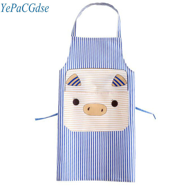 new cartoon pig apron korean fashion antifouling kitchen apron halter sleeveless