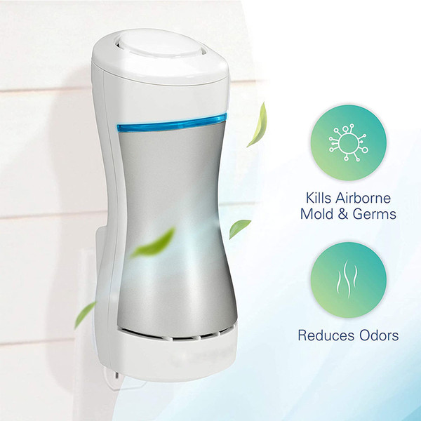 air purifier sanitizer, eliminates germs and mold with uvc light, deodorizer for odor from pets, diapers, room freshener for small rooms