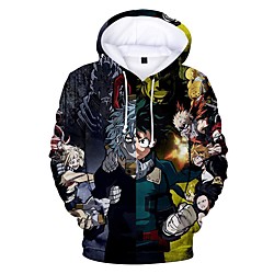 Inspired by My Hero Academia Boko No Hero Cosplay Costume Hoodie Polyster Print Printing Hoodie For Men's / Women's Lightinthebox