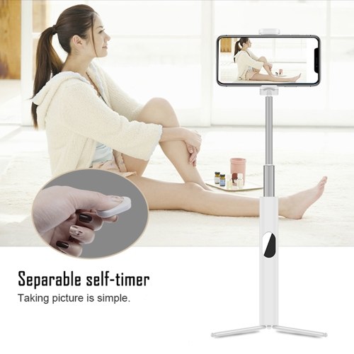 Portable Handheld 2 in 1 Tripod Extendable Selfie Stick Monopod Phone Holder BT Wireless Remote Camera Controller Selfie Shutter 180