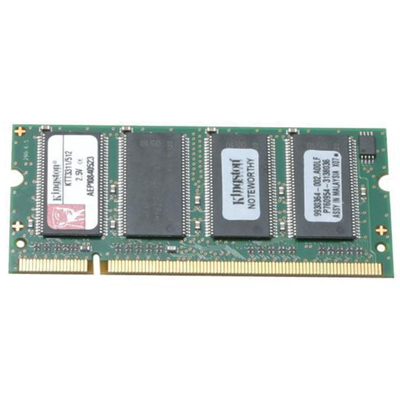 Kingston 512MB 333MHz DDR Non-ECC 200-Pin CL2 SODIMM Laptop Memory