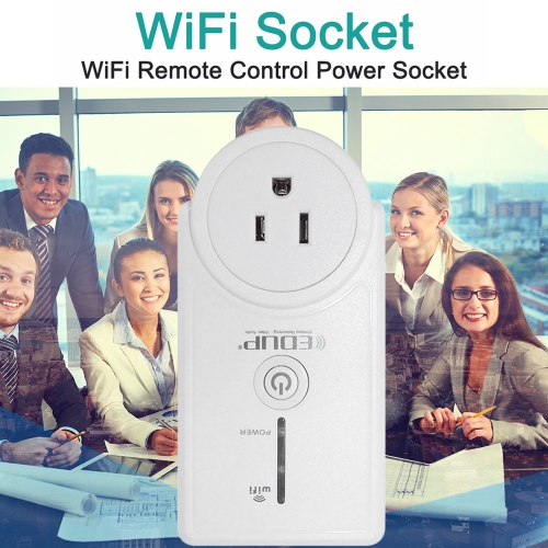 EDUP 802.11b/g/n Smart Socket Wireless Wifi Remote Switch Control Power Socket for IOS Android US Plug White