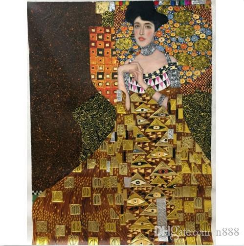 gustav klimt of adele bloch-bauer i gold handpainted & hd print classical portrait art oil painting on thick canvas multiple sizes p17