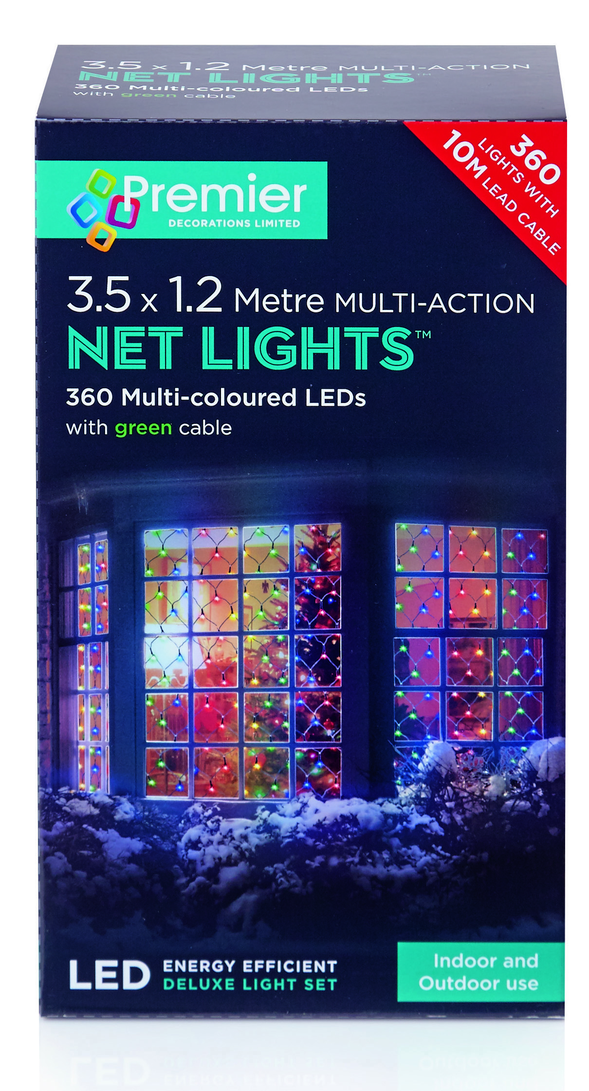 Premier Multi Action Net Lights 360 Multi Coloured Led's