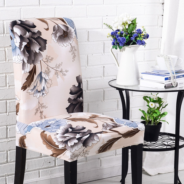 polyester printing home chair cover elastic computer chair cover dining washable removable decora housse de chaise