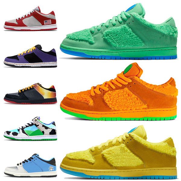 Top Fashion 2020 gratefull dead shoes Green Orange Yellow Bears Chunky Dunky womens mens running shoes Nasty Boys USA trainers sneakers