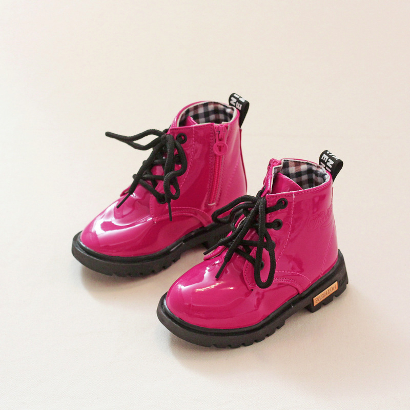 Toddler Girl Pretty Solid Side Zipper Martin Boots