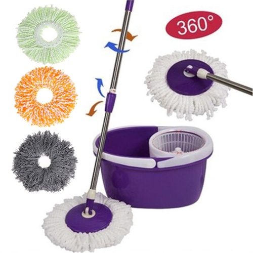 Spinning Magic Spin Mop Microfiber Rotating Heads Mop Floor Swob 4 Colors Gray