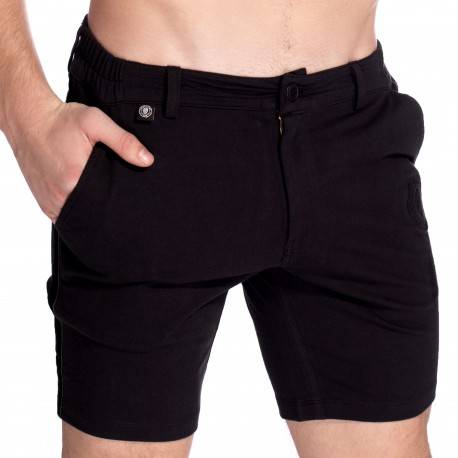 L'Homme invisible Basel Cotton Bermuda Shorts - Black XL