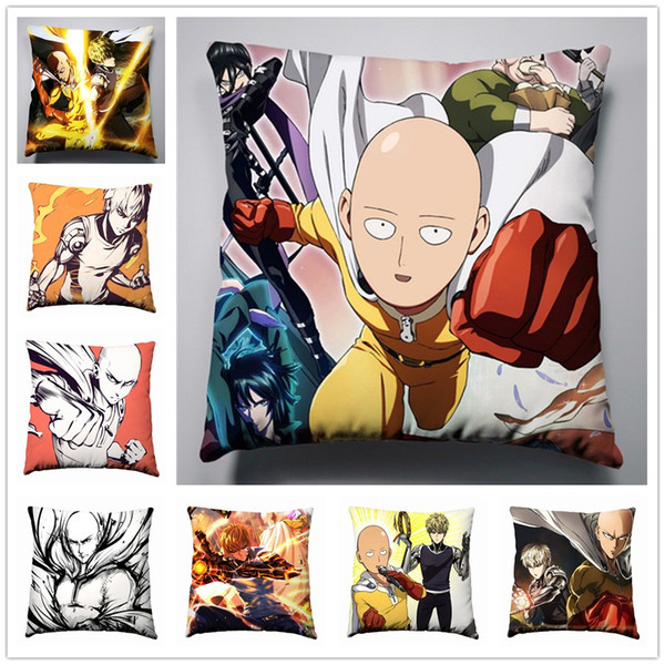 anime manga one punch man 40x40cm pillow case cover seat bedding cushion 002
