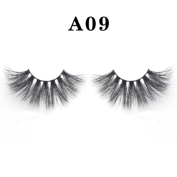 25mm 100% handmade natural thick eye lashes wispy makeup extention tools 3d mink hair volume soft false eyelashes