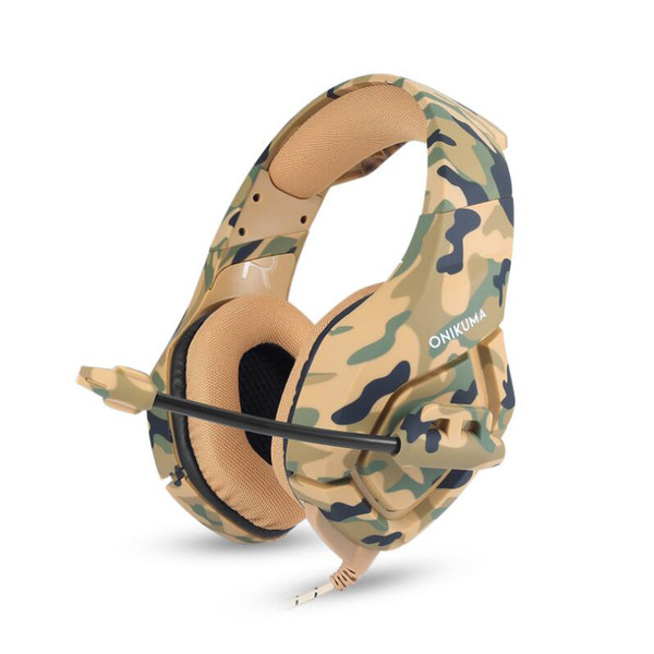 2018 new released onikuma k1b camouflage grey headset noise cancelling headset gaming headphone 5pcs